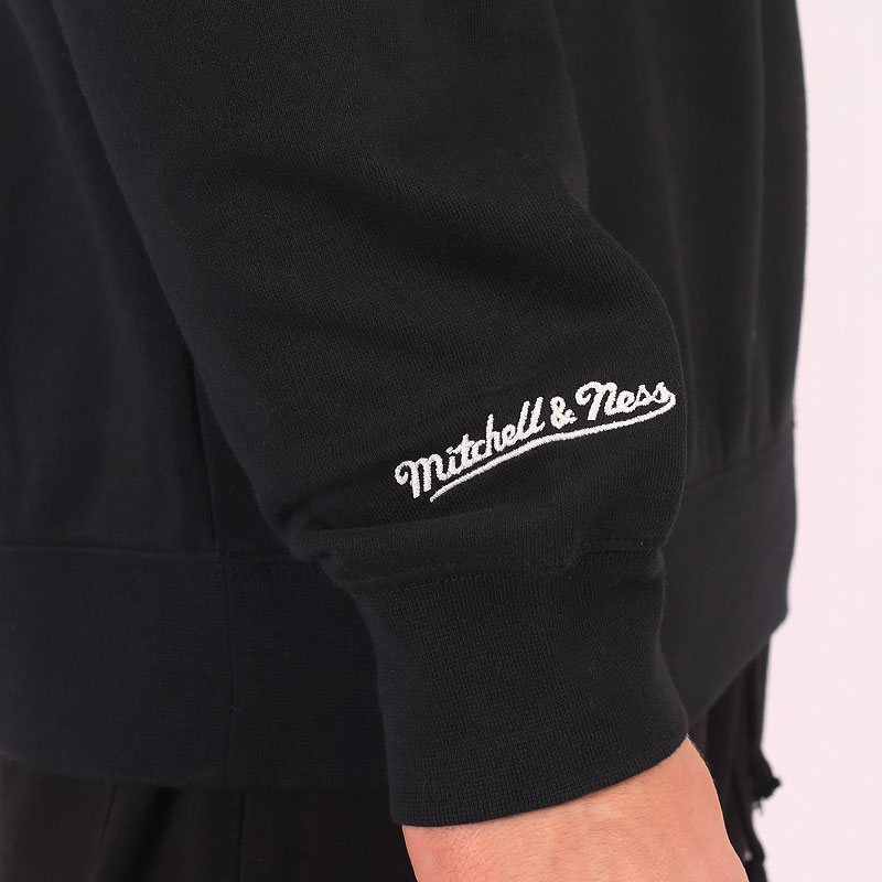 Мужская толстовка Mitchell and ness Buzz City Logo Crew (BUZZLOGOCREWCHAHORBLK)  - цена, описание, фото 4